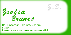 zsofia brunet business card